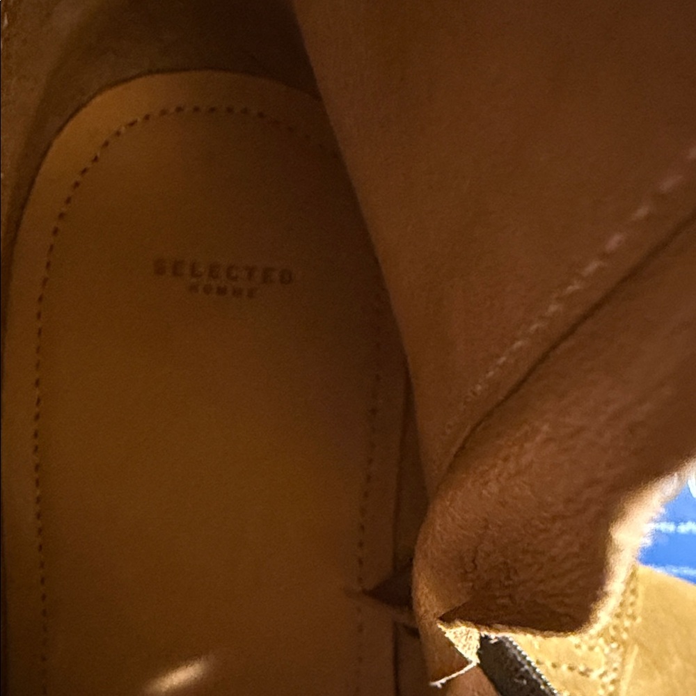 Tan Suede Lace-Up Boots handmade in Portugal - Picture 10 of 12